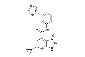 6-cyclopropyl-3-keto-N-(3-oxazol-5-ylphenyl)-1,2-dihydropyrazolo[3,4-b]pyridine-4-carboxamide