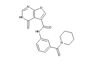 4-keto-N-[3-(piperidine-1-carbonyl)phenyl]-3H-furo[2,3-d]pyrimidine-5-carboxamide