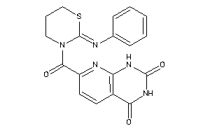 Image of 7-(2-phenylimino-1,3-thiazinane-3-carbonyl)-1H-pyrido[2,3-d]pyrimidine-2,4-quinone