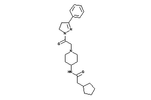 2-cyclopentyl-N-[1-[2-keto-2-(3-phenyl-2-pyrazolin-1-yl)ethyl]-4-piperidyl]acetamide