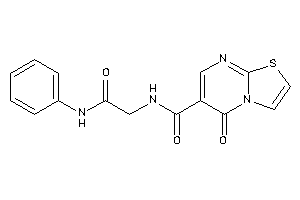 Image of N-(2-anilino-2-keto-ethyl)-5-keto-thiazolo[3,2-a]pyrimidine-6-carboxamide