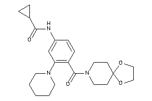 N-[4-(1,4-dioxa-8-azaspiro[4.5]decane-8-carbonyl)-3-piperidino-phenyl]cyclopropanecarboxamide