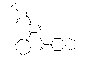 N-[3-(azepan-1-yl)-4-(1,4-dioxa-8-azaspiro[4.5]decane-8-carbonyl)phenyl]cyclopropanecarboxamide