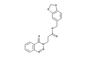 3-(4-keto-1,2,3-benzotriazin-3-yl)propionic Acid Piperonyl Ester