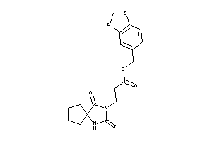 3-(2,4-diketo-1,3-diazaspiro[4.4]nonan-3-yl)propionic Acid Piperonyl Ester