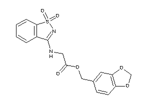 2-[(1,1-diketo-1,2-benzothiazol-3-yl)amino]acetic Acid Piperonyl Ester