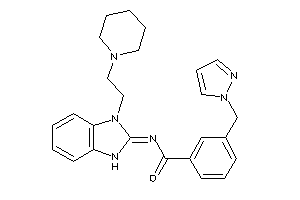 N-[3-(2-piperidinoethyl)-1H-benzimidazol-2-ylidene]-3-(pyrazol-1-ylmethyl)benzamide