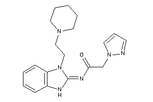 N-[3-(2-piperidinoethyl)-1H-benzimidazol-2-ylidene]-2-pyrazol-1-yl-acetamide