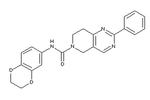 N-(2,3-dihydro-1,4-benzodioxin-6-yl)-2-phenyl-7,8-dihydro-5H-pyrido[4,3-d]pyrimidine-6-carboxamide