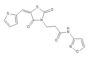 3-[2,4-diketo-5-(2-thenylidene)thiazolidin-3-yl]-N-isoxazol-3-yl-propionamide