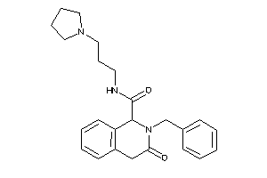 2-benzyl-3-keto-N-(3-pyrrolidinopropyl)-1,4-dihydroisoquinoline-1-carboxamide