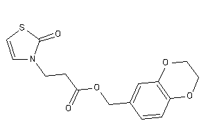 3-(2-keto-4-thiazolin-3-yl)propionic Acid 2,3-dihydro-1,4-benzodioxin-6-ylmethyl Ester