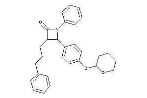Image of 1-phenyl-3-(3-phenylpropyl)-4-(4-tetrahydropyran-2-yloxyphenyl)azetidin-2-one