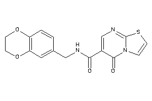 Image of N-(2,3-dihydro-1,4-benzodioxin-6-ylmethyl)-5-keto-thiazolo[3,2-a]pyrimidine-6-carboxamide