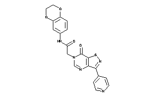 Image of N-(2,3-dihydro-1,4-benzodioxin-6-yl)-2-[7-keto-3-(4-pyridyl)isothiazolo[4,5-d]pyrimidin-6-yl]acetamide