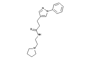 3-(1-phenylpyrazol-4-yl)-N-(2-pyrrolidinoethyl)propionamide