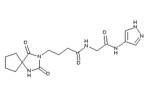 Image of 4-(2,4-diketo-1,3-diazaspiro[4.4]nonan-3-yl)-N-[2-keto-2-(1H-pyrazol-4-ylamino)ethyl]butyramide