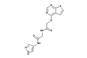 N-(1H-pyrazol-4-yl)-2-[[2-(thieno[2,3-d]pyrimidin-4-ylthio)acetyl]amino]acetamide