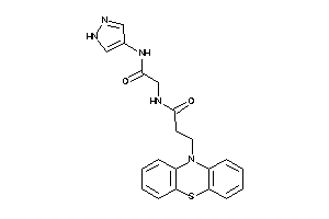 Image of N-[2-keto-2-(1H-pyrazol-4-ylamino)ethyl]-3-phenothiazin-10-yl-propionamide