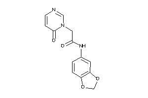 N-(1,3-benzodioxol-5-yl)-2-(6-ketopyrimidin-1-yl)acetamide