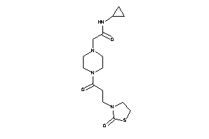 N-cyclopropyl-2-[4-[3-(2-ketothiazolidin-3-yl)propanoyl]piperazino]acetamide