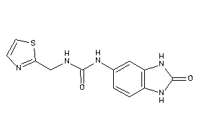 1-(2-keto-1,3-dihydrobenzimidazol-5-yl)-3-(thiazol-2-ylmethyl)urea