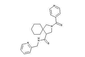 2-isonicotinoyl-N-(2-pyridylmethyl)-2-azaspiro[4.5]decane-4-carboxamide