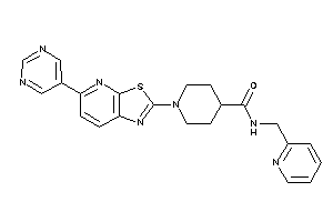 Image of N-(2-pyridylmethyl)-1-[5-(5-pyrimidyl)thiazolo[5,4-b]pyridin-2-yl]isonipecotamide