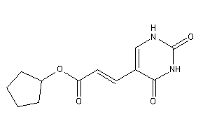 3-(2,4-diketo-1H-pyrimidin-5-yl)acrylic Acid Cyclopentyl Ester