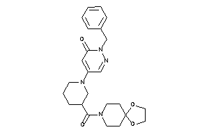 2-benzyl-5-[3-(1,4-dioxa-8-azaspiro[4.5]decane-8-carbonyl)piperidino]pyridazin-3-one