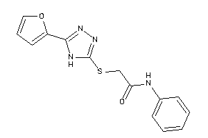 Image of 2-[[5-(2-furyl)-4H-1,2,4-triazol-3-yl]thio]-N-phenyl-acetamide