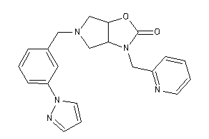 5-(3-pyrazol-1-ylbenzyl)-3-(2-pyridylmethyl)-3a,4,6,6a-tetrahydropyrrolo[3,4-d]oxazol-2-one