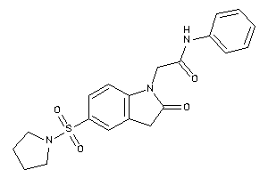 2-(2-keto-5-pyrrolidinosulfonyl-indolin-1-yl)-N-phenyl-acetamide