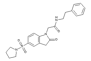 2-(2-keto-5-pyrrolidinosulfonyl-indolin-1-yl)-N-phenethyl-acetamide