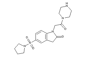 1-(2-keto-2-piperazino-ethyl)-5-pyrrolidinosulfonyl-oxindole