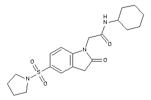 N-cyclohexyl-2-(2-keto-5-pyrrolidinosulfonyl-indolin-1-yl)acetamide