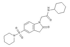 N-cyclohexyl-2-(2-keto-5-piperidinosulfonyl-indolin-1-yl)acetamide