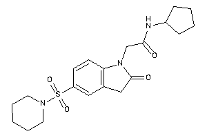 N-cyclopentyl-2-(2-keto-5-piperidinosulfonyl-indolin-1-yl)acetamide