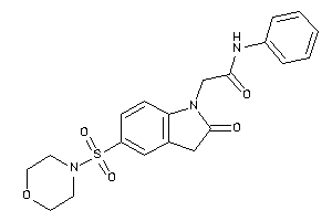 2-(2-keto-5-morpholinosulfonyl-indolin-1-yl)-N-phenyl-acetamide