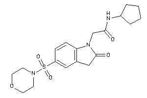 N-cyclopentyl-2-(2-keto-5-morpholinosulfonyl-indolin-1-yl)acetamide