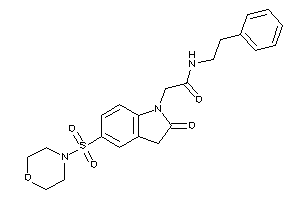 2-(2-keto-5-morpholinosulfonyl-indolin-1-yl)-N-phenethyl-acetamide