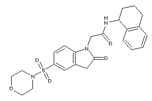 2-(2-keto-5-morpholinosulfonyl-indolin-1-yl)-N-tetralin-1-yl-acetamide