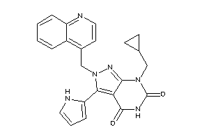 Image of 7-(cyclopropylmethyl)-3-(1H-pyrrol-2-yl)-2-(4-quinolylmethyl)pyrazolo[3,4-d]pyrimidine-4,6-quinone