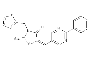 3-(2-furfuryl)-5-[(2-phenylpyrimidin-5-yl)methylene]-2-thioxo-thiazolidin-4-one