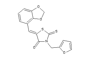 5-(1,3-benzodioxol-4-ylmethylene)-3-(2-furfuryl)-2-thioxo-thiazolidin-4-one