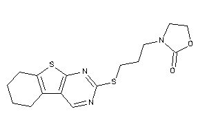 3-[3-(5,6,7,8-tetrahydrobenzothiopheno[2,3-d]pyrimidin-2-ylthio)propyl]oxazolidin-2-one