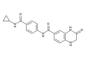 N-[4-(cyclopropylcarbamoyl)phenyl]-3-keto-2,4-dihydro-1H-quinoxaline-6-carboxamide