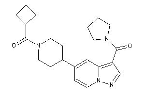 Cyclobutyl-[4-[3-(pyrrolidine-1-carbonyl)pyrazolo[1,5-a]pyridin-5-yl]piperidino]methanone