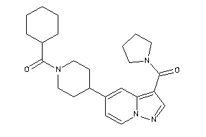 Cyclohexyl-[4-[3-(pyrrolidine-1-carbonyl)pyrazolo[1,5-a]pyridin-5-yl]piperidino]methanone