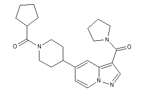 Cyclopentyl-[4-[3-(pyrrolidine-1-carbonyl)pyrazolo[1,5-a]pyridin-5-yl]piperidino]methanone